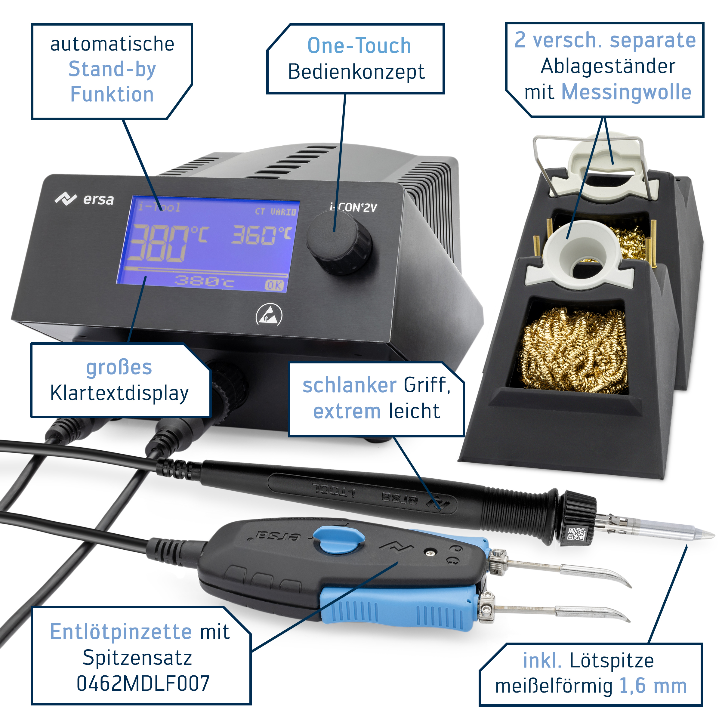 ERSA i-CON2V MK2 ESD 2 Kanal-Lötstatio